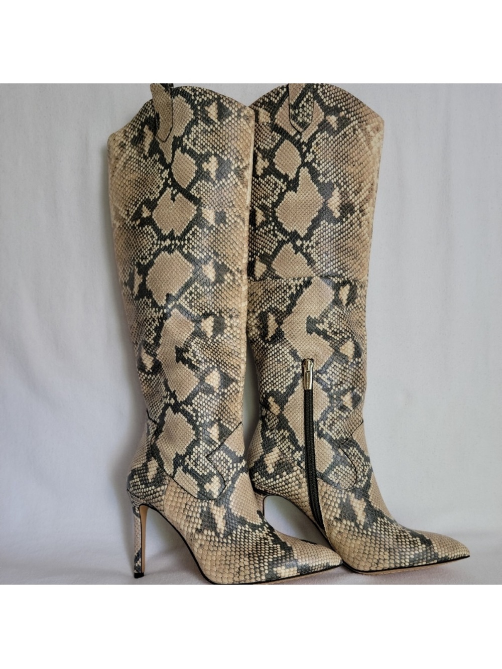 Vince Camuto Kervana Snakeskin tall boots. Leather